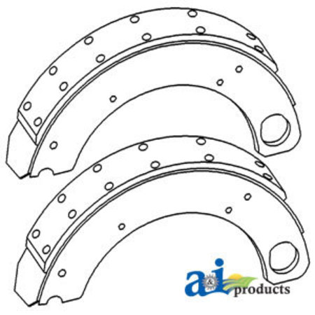 A & I PRODUCTS Shoes, Brake (4) 11.8" x17.1" x5.4" A-1810517M92